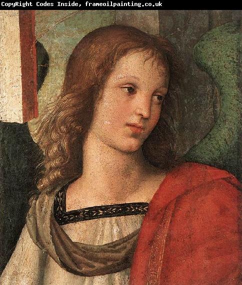 RAFFAELLO Sanzio Angel fragment of the Baronci Altarpiece